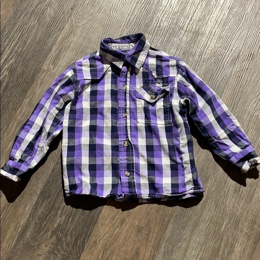 4/$20 Kenneth Cole Plaid Button Up Shirt Sz 3